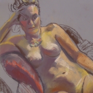 life drawing in pastels - 'Felicity' 21-07-2016