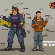 Colony 87 Spaceship Breaker family - mother, son