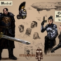 Steampunk Sir Mordred and Queen Morgana