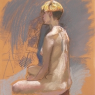life drawing in pastels - 'Agnes' 13-10-2016