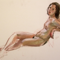 life drawing in pastels on cartridge paper - 'Kat' 06-04-17