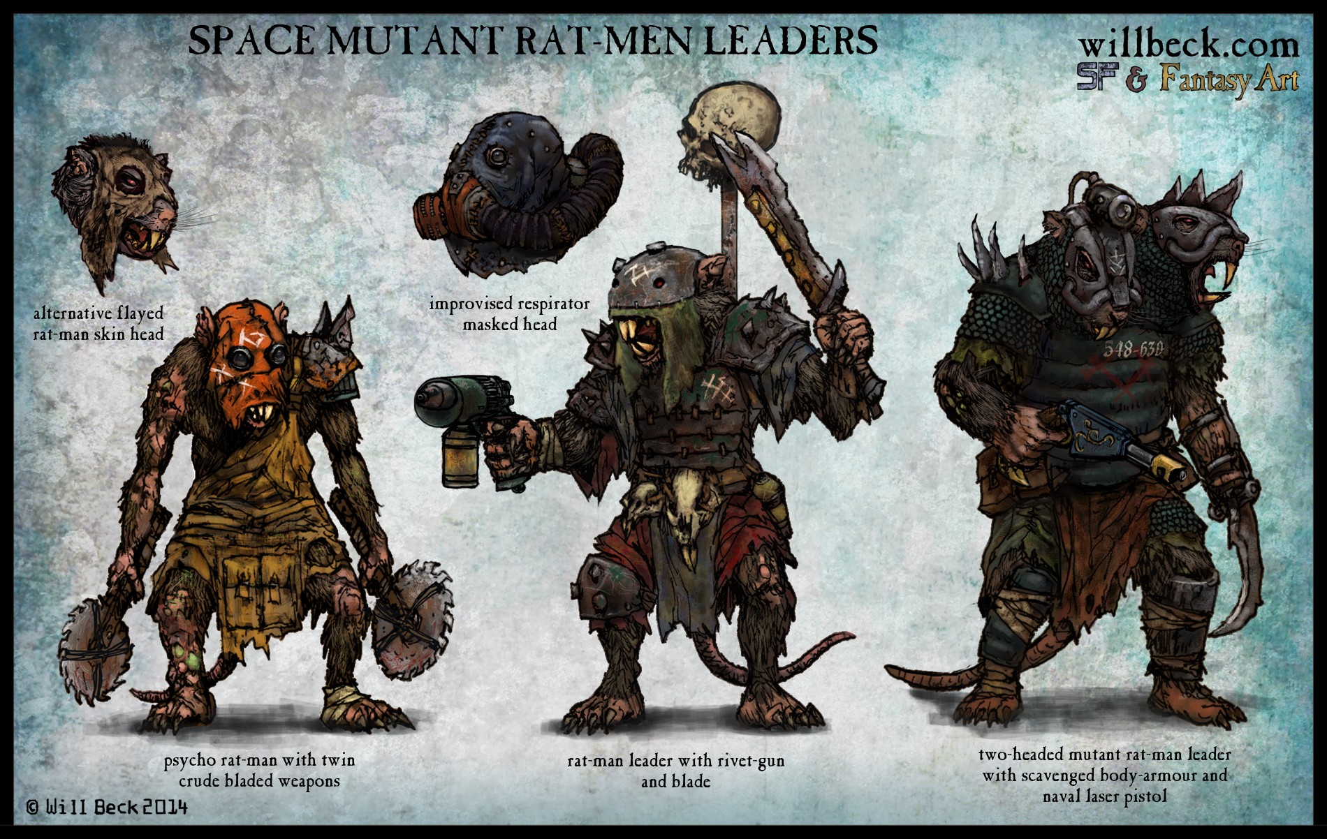 Concepts for how Rat-men could be done in Warhammer 40,000