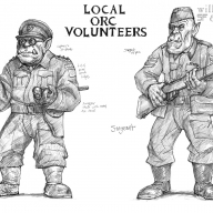 Panzerfäuste Local Orc Volunteers Captain and Sergeant