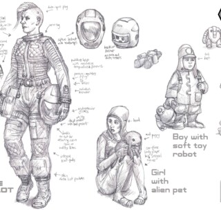 Colony 87 Wave 3 Space Pilot, Girl and Boy Colony 87 Wave 3 Space Pilot, Girl and Boy