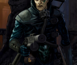 A House Delaque gang member from the Hive World of necromunda Delaque Ganger