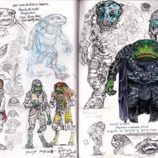 Sketchbook Oct2022 - Colony 87 Amphirans concepts Sketchbook Oct2022 - Colony 87 Amphirans concepts