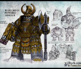 Space Dwarf Warlord in Power Armour Space Dwarf Warlord in Power Armour