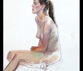 life drawing in pastels on cartridge paper - 'Clara' 20-04-17 life drawing in pastels on cartridge paper - 'Clara' 20-04-17