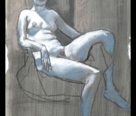 life drawing in pastels on prepared paper - 'Agnete', 05-01-17 life drawing in pastels on prepared paper - 'Agnete', 05-01-17